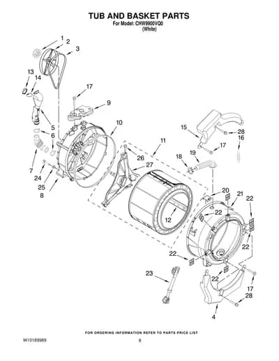 TUB AND BASKET PARTS