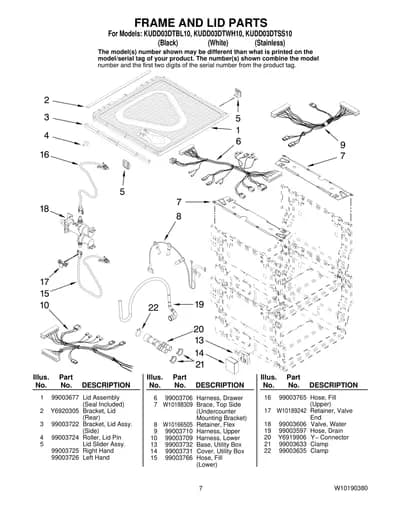 FRAME AND LID PARTS