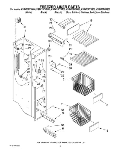 FREEZER LINER PARTS
