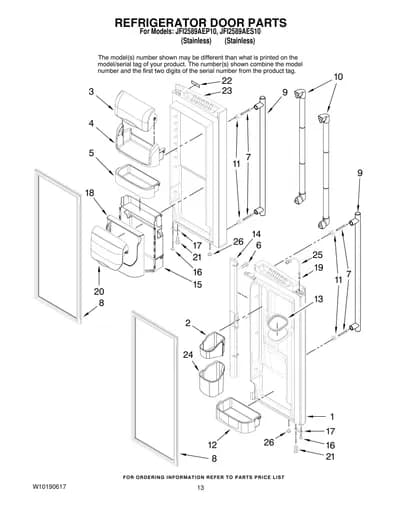 REFRIGERATOR DOOR PARTS
