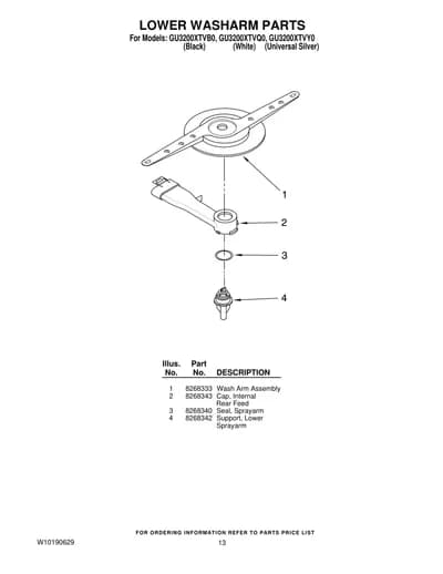 LOWER WASHARM PARTS