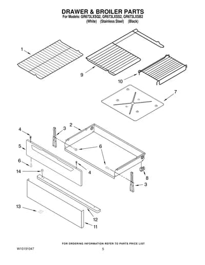 DRAWER & BROILER PARTS