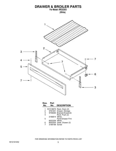 DRAWER & BROILER PARTS