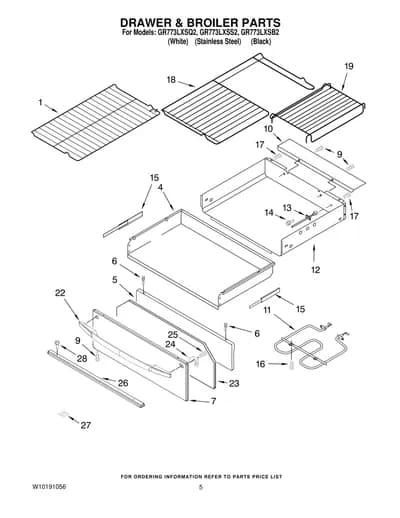 DRAWER & BROILER PARTS