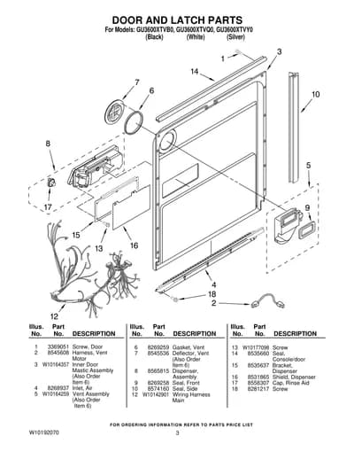 DOOR AND LATCH PARTS