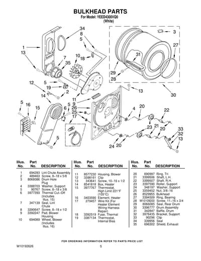BULKHEAD PARTS