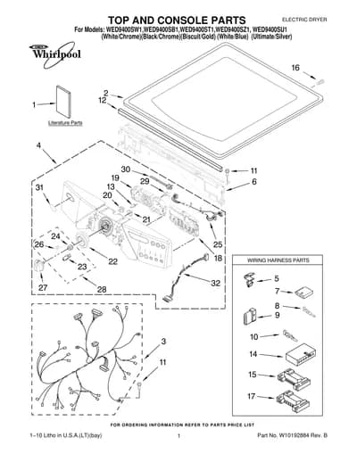 TOP AND CONSOLE PARTS