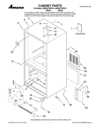 CABINET PARTS