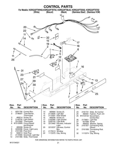 CONTROL PARTS