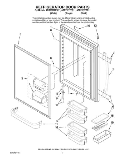 REFRIGERATOR DOOR PARTS