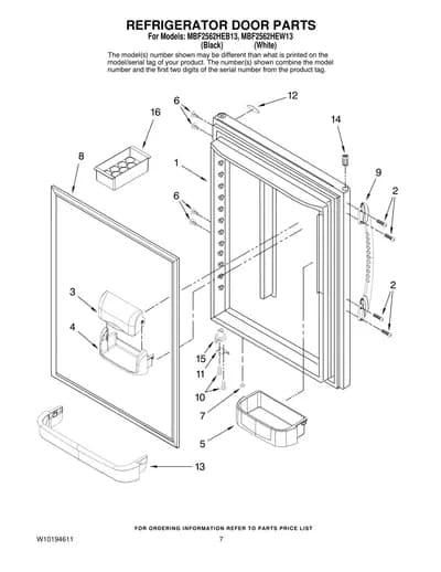 REFRIGERATOR DOOR PARTS