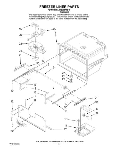 FREEZER LINER PARTS