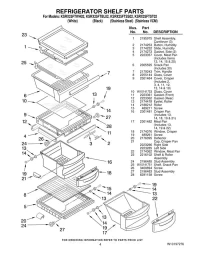 REFRIGERATOR SHELF PARTS
