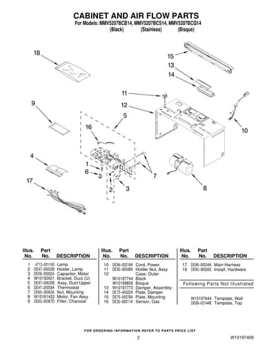 CABINET AND AIR FLOW PARTS