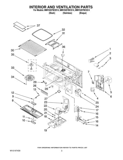 INTERIOR AND VENTILATION PARTS