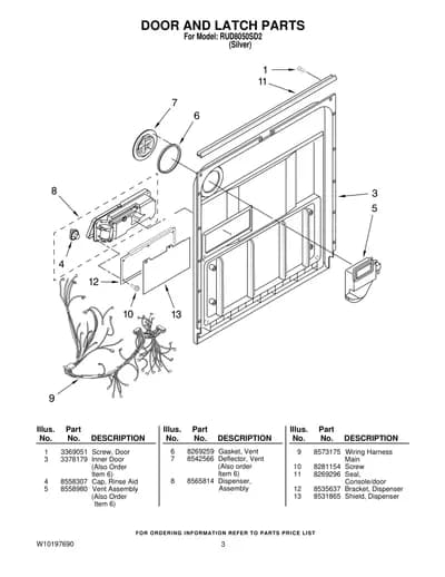 DOOR AND LATCH PARTS