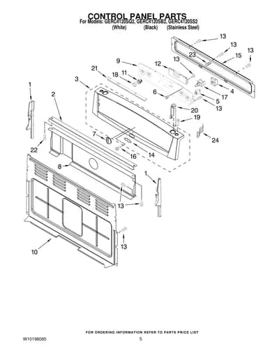 CONTROL PANEL PARTS
