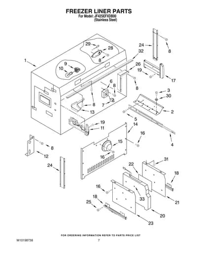FREEZER LINER PARTS
