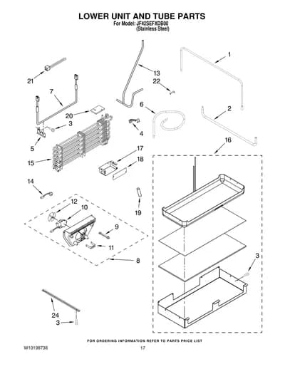 LOWER UNIT AND TUBE PARTS