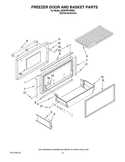 FREEZER DOOR AND BASKET PARTS