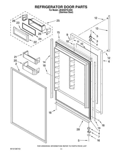 REFRIGERATOR DOOR PARTS
