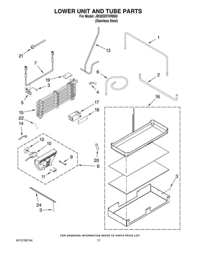 LOWER UNIT AND TUBE PARTS