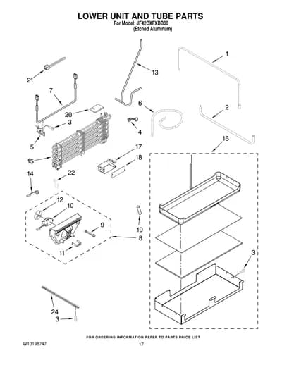 LOWER UNIT AND TUBE PARTS