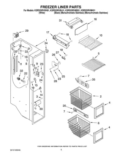 FREEZER LINER PARTS