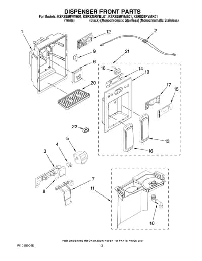 DISPENSER FRONT PARTS