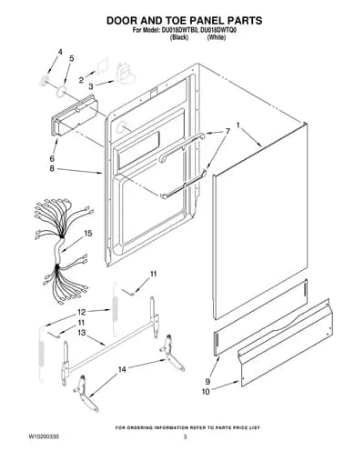 DOOR AND TOE PANEL PARTS