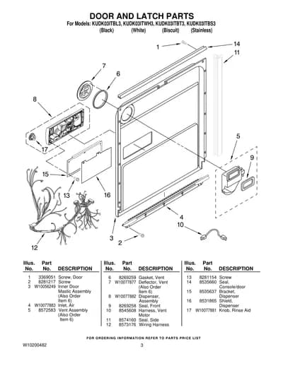DOOR AND LATCH PARTS