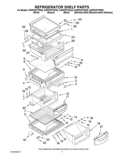 REFRIGERATOR SHELF PARTS