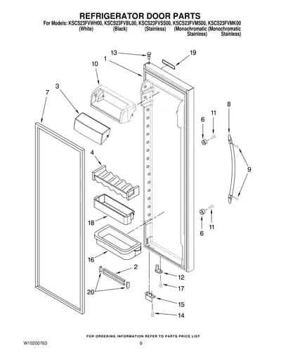 REFRIGERATOR DOOR PARTS