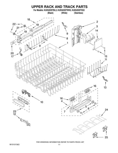 UPPER RACK AND TRACK PARTS