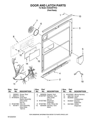 DOOR AND LATCH PARTS