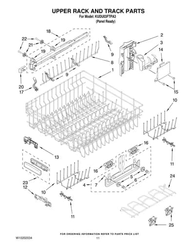 UPPER RACK AND TRACK PARTS