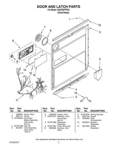 DOOR AND LATCH PARTS