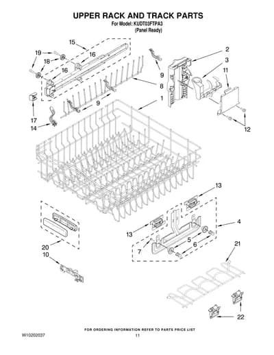 UPPER RACK AND TRACK PARTS