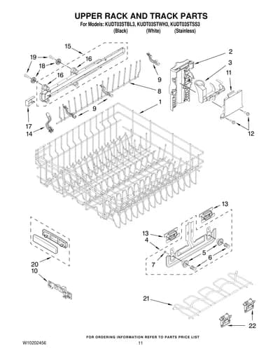 UPPER RACK AND TRACK PARTS