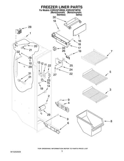 FREEZER LINER PARTS