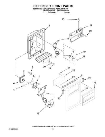 DISPENSER FRONT PARTS