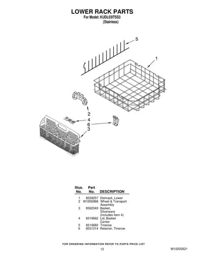 LOWER RACK PARTS