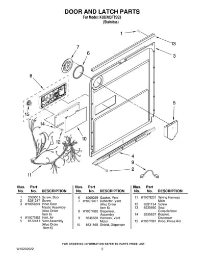 DOOR AND LATCH PARTS
