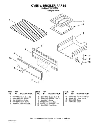 OVEN & BROILER PARTS