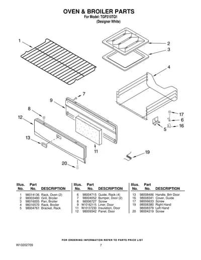 OVEN & BROILER PARTS