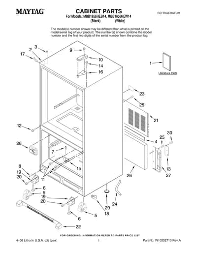 CABINET PARTS