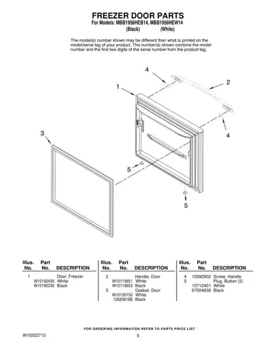 FREEZER DOOR PARTS