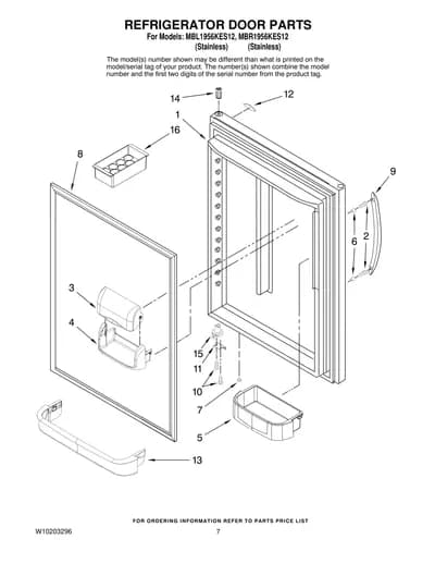 REFRIGERATOR DOOR PARTS