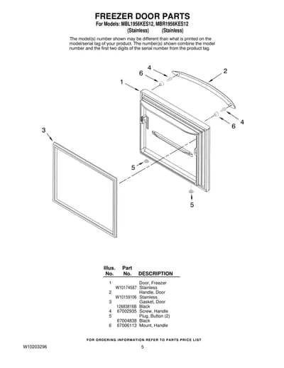 FREEZER DOOR PARTS