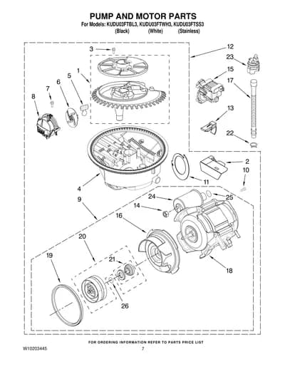 PUMP AND MOTOR PARTS